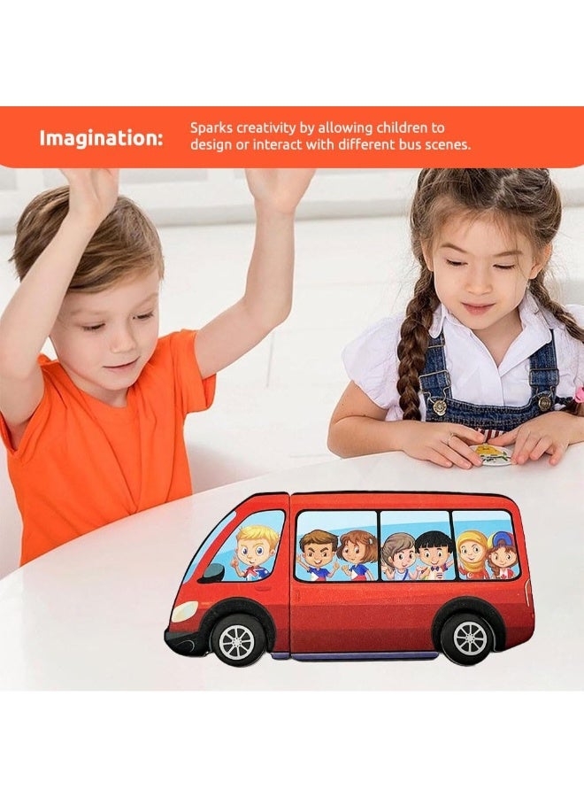 Magnetic Puzzle Bus – Educational Traffic-Themed Puzzle Toy for Toddlers | Travel-Friendly Preschool Learning Game - Image 5